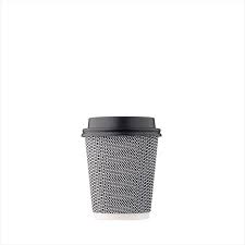 Black Rippled Double Wall Paper Cups