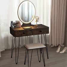 costway dressing table set industrial