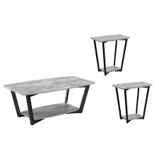 3 Piece Glass Coffee And End Table Set