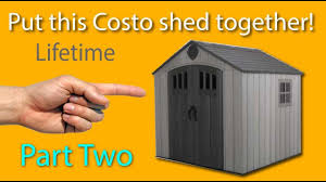 Blow molded resin storage shed;. Put This Costco Lifetime Storage Shed Together Part One Youtube