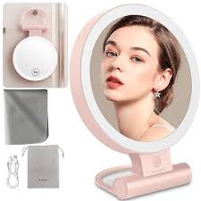 alovely travel magnifying mirror with