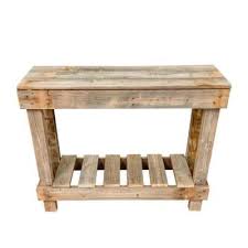 reclaimed wood entryway tables