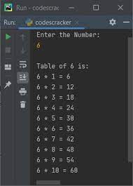 print multiplication table using recursion