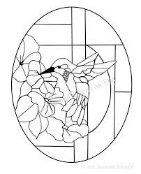 Stained Glass Hummingbird Pattern ...