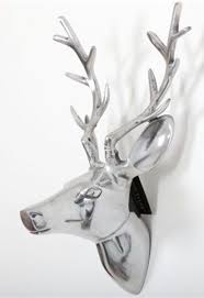 Metal Silver Chrome Look Stag Reindeer