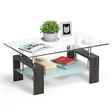 tempered glass coffee table accent