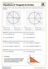 Graphs Of Circles Worksheets Equations