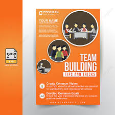 team building poster templates psd