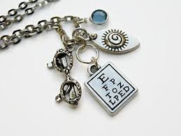 Amazon Com Optician Charm Necklace Medical Personalized