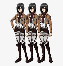 Mikasaglitch - Attack On Titan Scout Outfit - 600x776 PNG Download - PNGkit