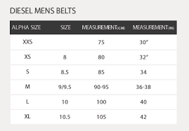 Belt Size Chart Mens Belt Image And Picture