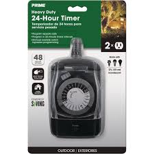 Prime 24 Hour Outdoor Timer Black 15a