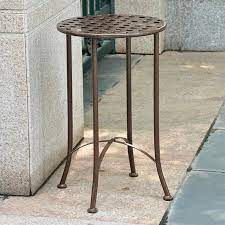 Pemberly Row Iron Patio Side Table In