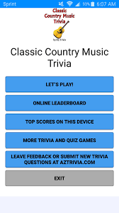 Read on for some hilarious trivia questions that will make your brain and your funny bone work overtime. Classic Country Music Trivia For Android Apk Download