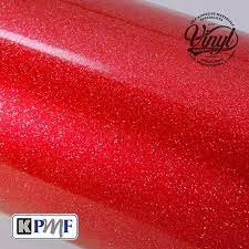 red heavy glitter metal flake vinyl