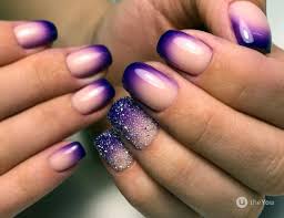 um dark purple ombre nails at