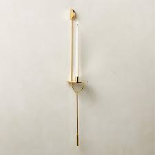 Decartes Brass Wall Sconce Taper Candle