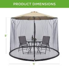 Patio Umbrella Bug Screen W Zipper Door