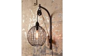 wire sphere wall sconce lamp with