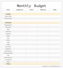Printable Budget Worksheet Monthly Download Them Or Print