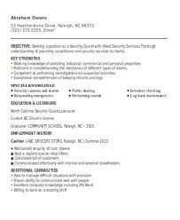 Sample Resume For Security Guard Pdf Security Guard Resumes 10 Free