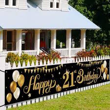 21st birthday banner party decorations
