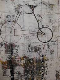 original abstract bicycle paintings for