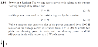 2 14 Power In A Resistor The Voltage