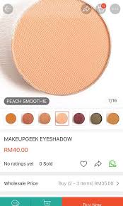 makeup geek eyeshadow pan peach