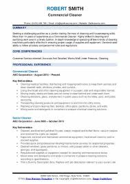Excellent research and analytical skills. Cleaner Resume Samples Qwikresume