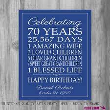 If you're trying to avoid another year of buying him the same. 70th Birthday Gift Birthday Sign Canvas Personalized Gift For Etsy Birthday Gifts For Grandma 70th Birthday Ideas For Mom Dad Birthday Gift