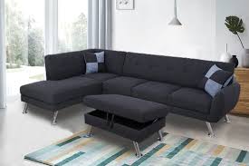 Black Metal Tripod Sofa With Storage