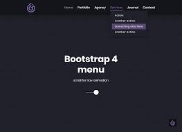 Horizontal Dropdown Menu With Jquery For Bootstrap 4