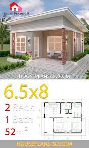 House Plans 6 5x8 With 2 Bedrooms Shed