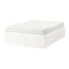 brimnes bed frame with drawers white
