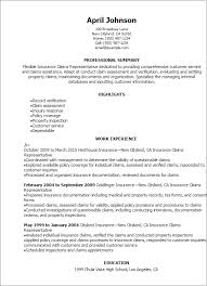 Enhance insurance agency reputation by accepting ownership for accomplishing new and different requests; Insurance Claims Representative Resume Template Best Design Tips Myperfectresume