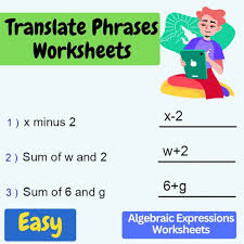 Algebraic Expressions Translate Phrases
