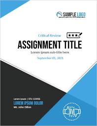 free ignment cover page templates