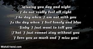 missing you day and night i missing