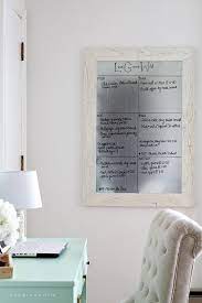 You can sign up to receive their free creative ideas. Diy Framed Dry Erase Board Love Grows Wild