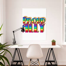 lgbt ally rainbow pride poster by
