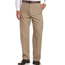 Men S Haggar Cool 18 Khaki Pants Expandable Waist Nwt