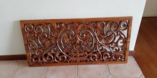 decorative teak wood carving wall