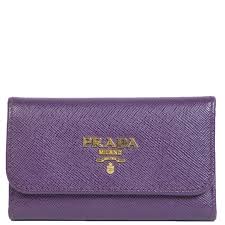 Prada Purple Saffiano Leather Six Key