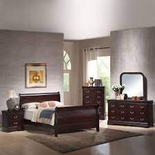 Louis Philippe Sleigh Bed Queen With