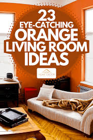 23 eye catching orange living room ideas