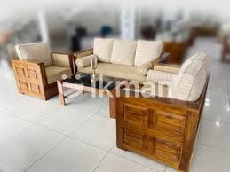 teak wood sofa set 3 1 kelaniya ikman