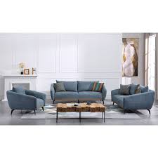 sofa set made of fabric pu metal