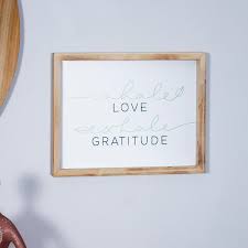 Exhale Gratitude Framed Wall Art S42593