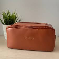 brown bag makeup organiser travel bag